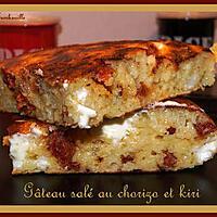 recette Gâteau salé au chorizo et kiri