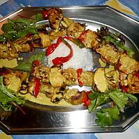 recette Brochette de porc au curry