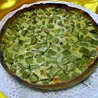 recette Tarte à la crème et rhubarbe.