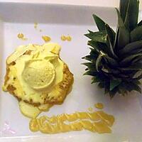 recette ma glace curry coco et son ananas poélé au caramel de rhum