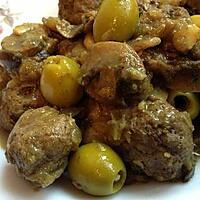 recette Tajine de boulettes de viande aux champignon