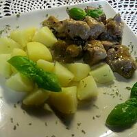 recette Sauté de veau au basilic.