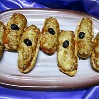 recette Petits pains garnis aux sardines, gratinés.