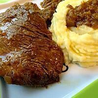 recette steak de boeuf en sauce et la purée de pomme de terre