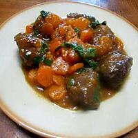 recette Joues  de boeuf aux carottes et basilic.