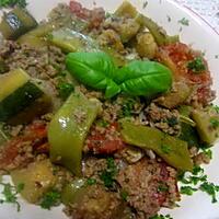 recette Trio de légumes à la viande haché.