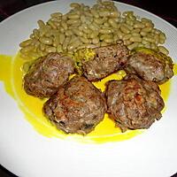 recette boulettes DE VIANDE  a la GREQUE SAUCE CITRON DE MIRABELLE 54