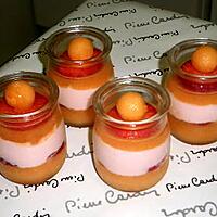 recette verrine minceur:fraise-melon