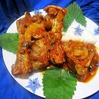 recette Manchons de canard sauce tomates et champignons.