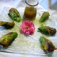 recette Fleurs de courgettes farcies.