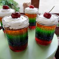 recette Jello Arc-en-ciel dans un pot