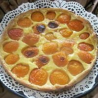 recette Tarte à la crème et aux abricots.