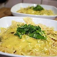 recette Farfalle poireau-curry