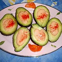 recette Avocats sauce rose