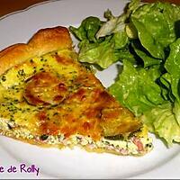 recette Tarte fine aux courgettes et lardons