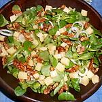 recette Salade de mache aux noix et cantal