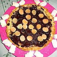 recette PIZZA CREME DE MARRON BANANE CHOCOLAT CHAMALLOW DE NICOLASE