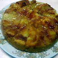 recette gâteau renvercé aux pommes.