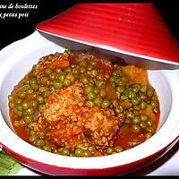 recette tajine de boulettes aux petits pois