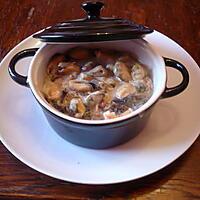 recette Cocotte de moules/bacon