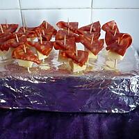 recette Amuses bouche chorizo/raclette Richemonts