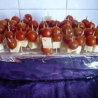 recette Amuses bouche tomates/mozzarella