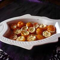 recette Tomates garnies mozzarella/ basilic