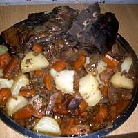 recette Cotes de sanglier aux légumes et en sauce.