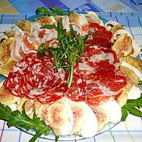 recette ASSIETTE CHARCUTERIE  CARPACCIO  DE FIGUES ET MOZZARELLA