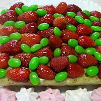 recette Gâteau aux fraises  au micro-ondes.