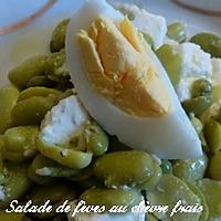 recette Salade de fèves au chèvre frais