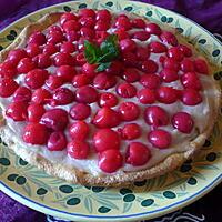 recette Tarte crème pâtissière/cerises au sirop