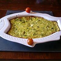 recette Gratin courgettes/bleu d'auvergne/bacon