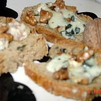 recette 'tite tartine roquefort et noix