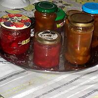 recette confitures fraises  et rhubarbe abricots;  et amandes ajoutées a la confiture d abricots,,,;et!!!!!