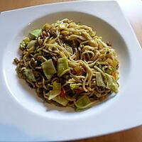 recette Chow mein de boeuf