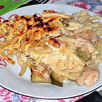 recette Pasta au poulet et cheddar