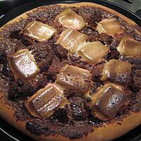 recette Pizza au chocolat et marshmallows