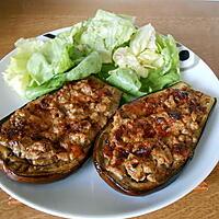 recette Aubergines farcies à la parmesane.