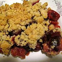 recette Crumble aux cerises