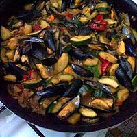 recette Moules aux legumes et riz