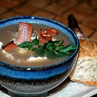 recette Velouté de champignons et bacon