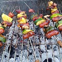 recette Brochettes de merguez et courgettes