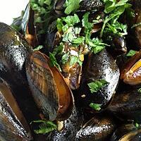 recette Les moules à l'ail