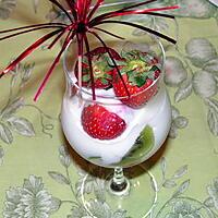 recette Coupe surprise fraise-kiwi