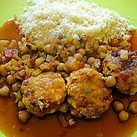 recette COUSCOUS DE BOULETTES DE POISSON