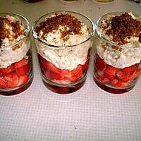 recette Verrine de fraises et chantilly au spéculoos