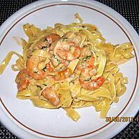 recette Tagliatelles aux scampis