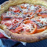 recette Tarte à la moutarde tomates et anchois