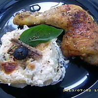 recette poulet rôti aux herbes et son petit gratin niçois